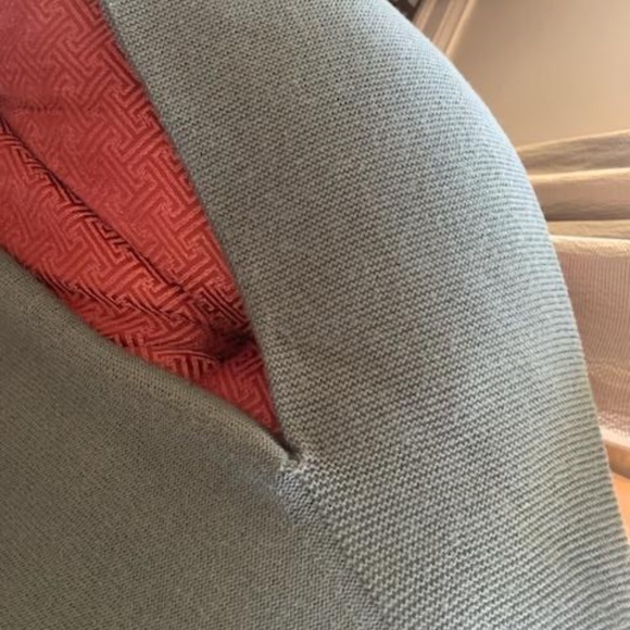 Blue-green wool sweater with wide sleeves - Picture 3 of 5